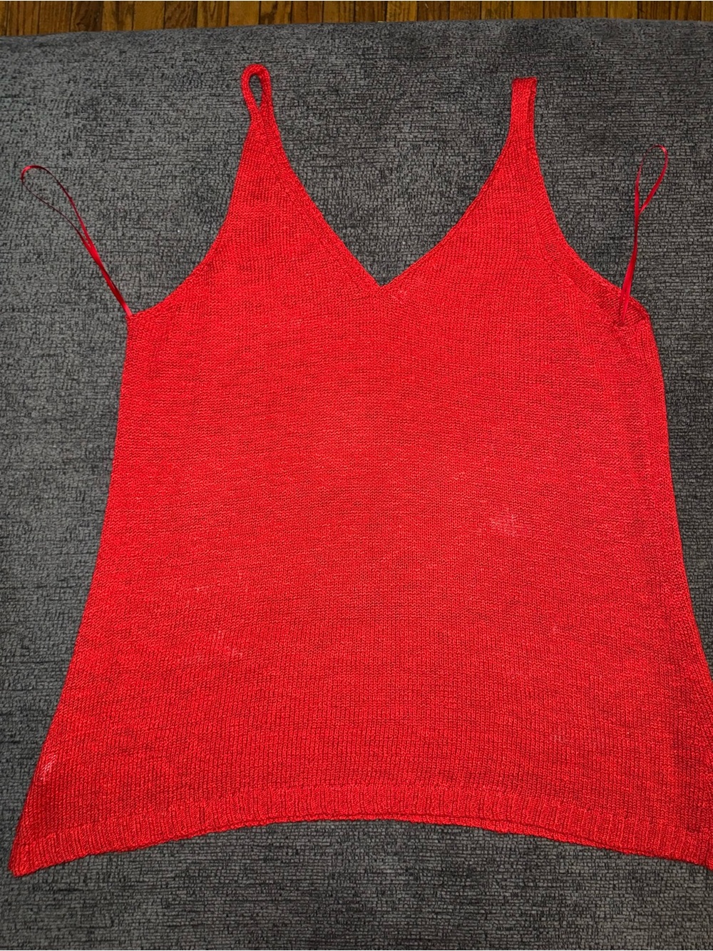 Maurices Star V Neck Sweater Tank Top Red White Size Large Patriotic - Picture 9 of 10
